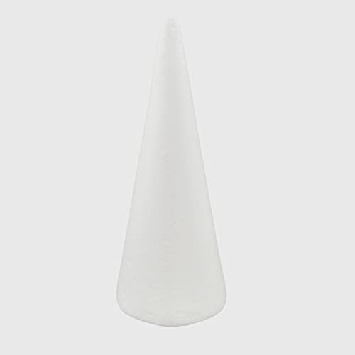 FFchuanhe 8-Pack Foam Cones (4X9.7in), Polystyrene Cone Shaped Foam, Foam Tree Cones, for Arts and Crafts, Christmas Tree, School, Wedding, Birthday, DIY Home Craft Project. White - Image 3