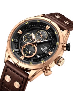 Genuine Leather Band Quartz Chronograph Wrist Watch For Men with Date NF8045 RG/B/D.BN - pzsku/Z670B490BCA8ECDA3D51DZ/45/_/1712150154/be97c7cc-f873-409b-91f8-e8711fe7bce5