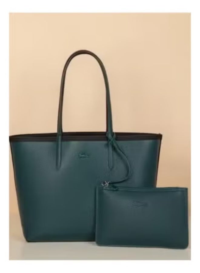 لاكوست حقيبة يد نسائية من LACOSTE ثنائية الوجه واللون - كبيرة السعة - عصرية ومتعددة الوظائف - حقيبة كتف - Image 2