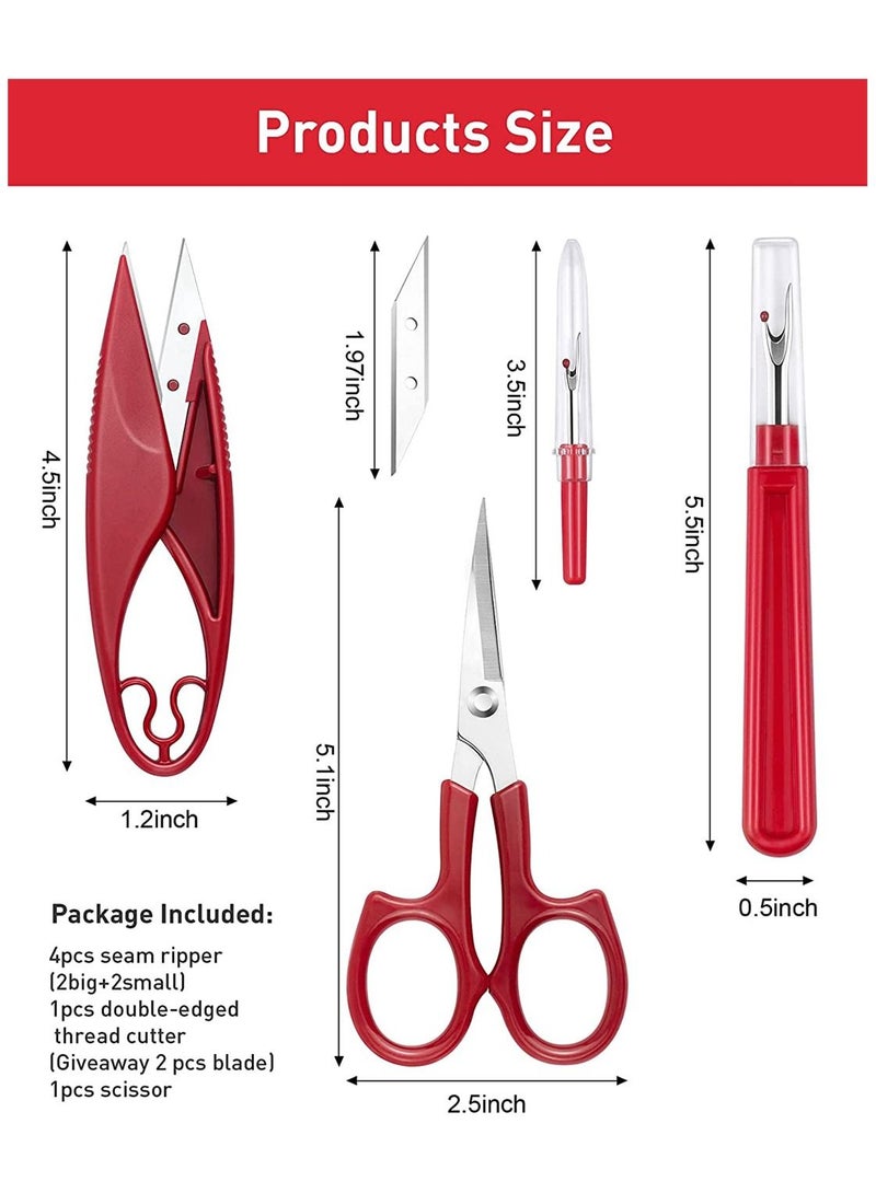 SYOSI Sewing Seam Ripper Tool Stitch Remover And Thread Cutter - Image 2