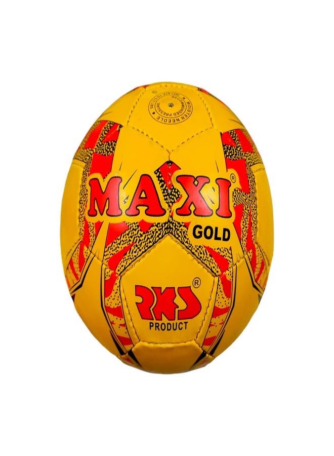 SBG Football for All Ages, 32 Pannel Football, Hand Stitched Football for Soft and Wet Grounds, Match Football,Size-5 (Maxi Gold, Yellow)