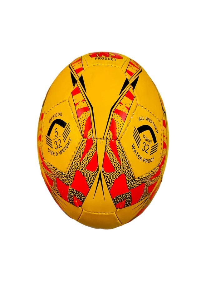 SBG Football for All Ages, 32 Pannel Football, Hand Stitched Football for Soft and Wet Grounds, Match Football,Size-5 (Maxi Gold, Yellow) - Image 2