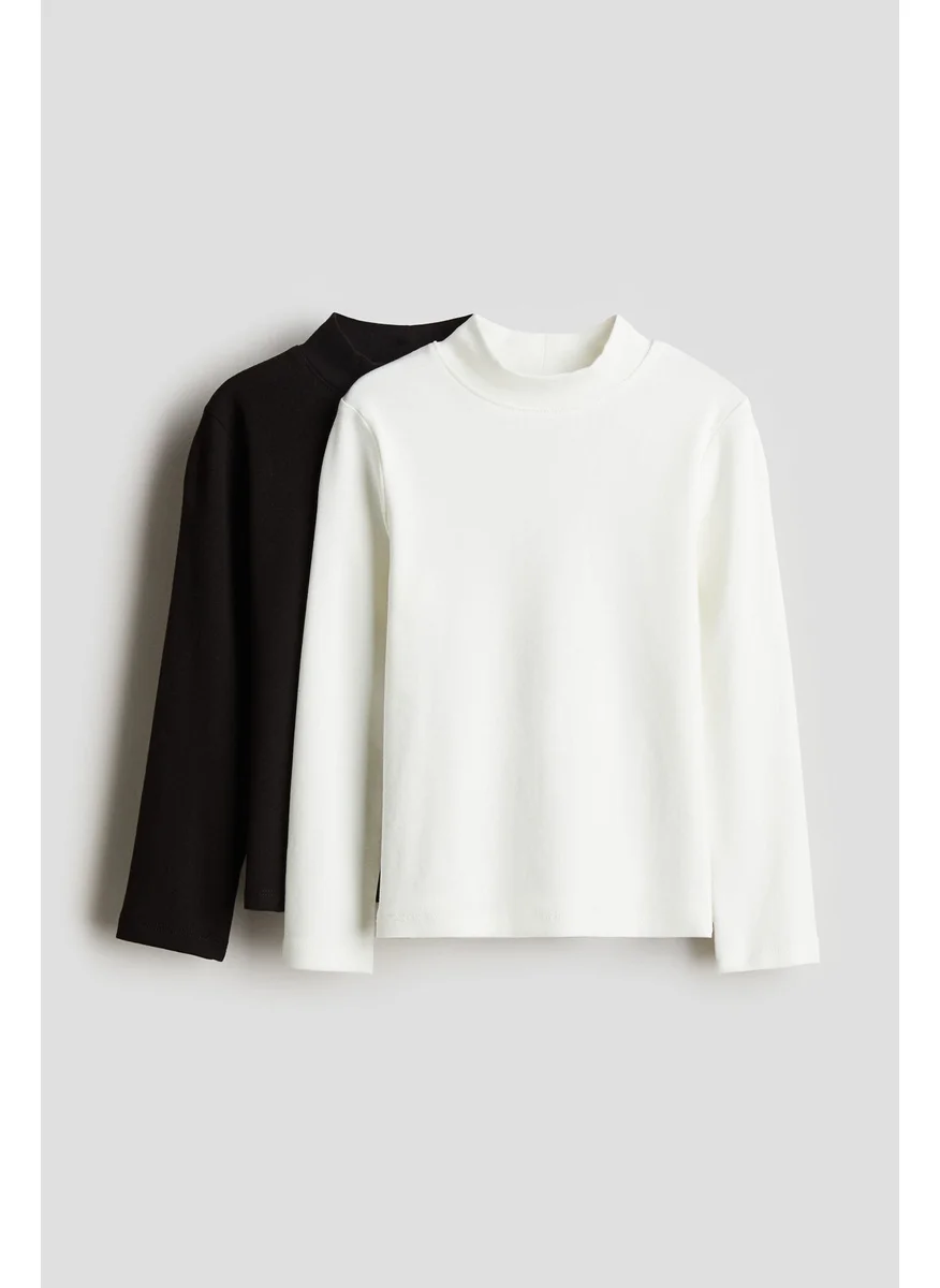 H&M 2-PACK HIGH-NECK TOPS