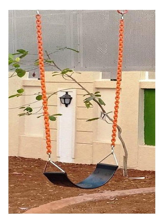 SSD RC SSD Kids Flexible Swing Seat Heavy Duty 60" Chain Plastic Coated - Playground Swing Set Accessories with Snap Hooks (Pack of 1) - Image 1