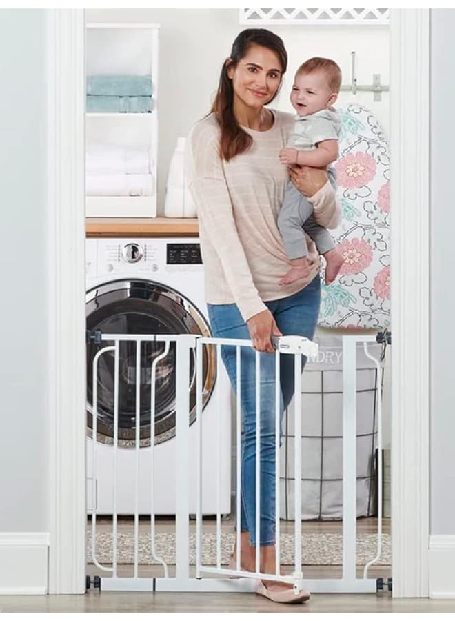 Regalo Easy Step Walk Thru Gate White Fits Spaces Between 29" To 39" Wide - Image 1
