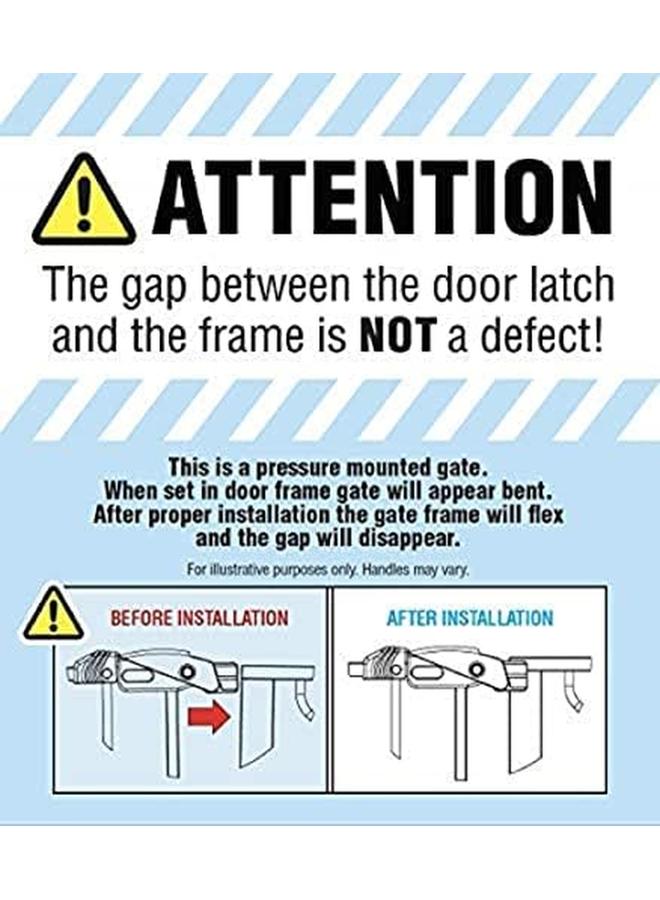 Regalo Easy Step Walk Thru Gate White Fits Spaces Between 29" To 39" Wide - Image 2