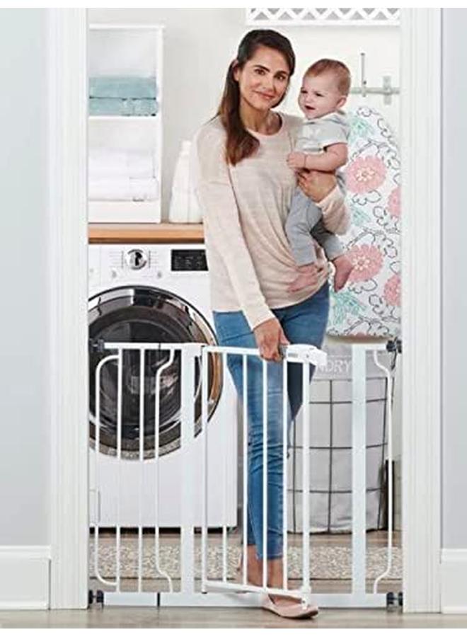 Regalo Easy Step Walk Thru Gate White Fits Spaces Between 29" To 39" Wide - Image 3