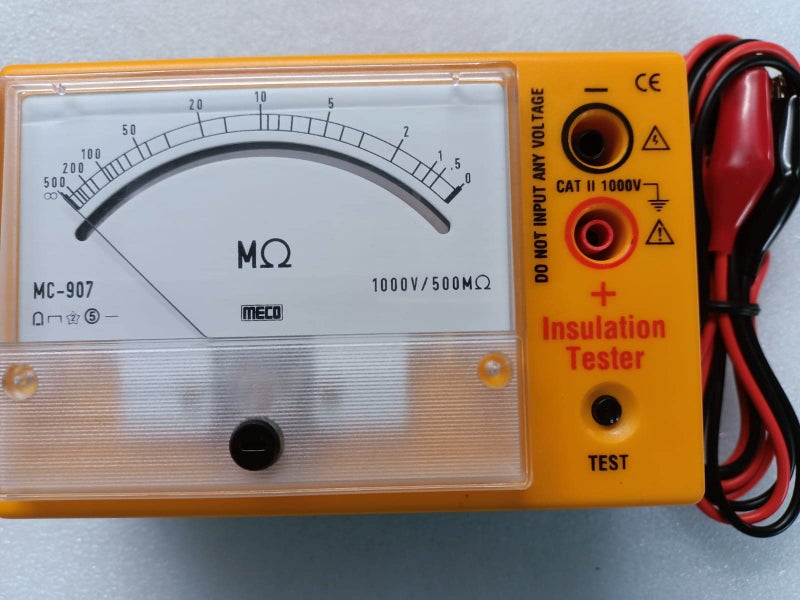 MECO ELEVERDE MECO Analog Insulation Tester,Yellow - Image 2