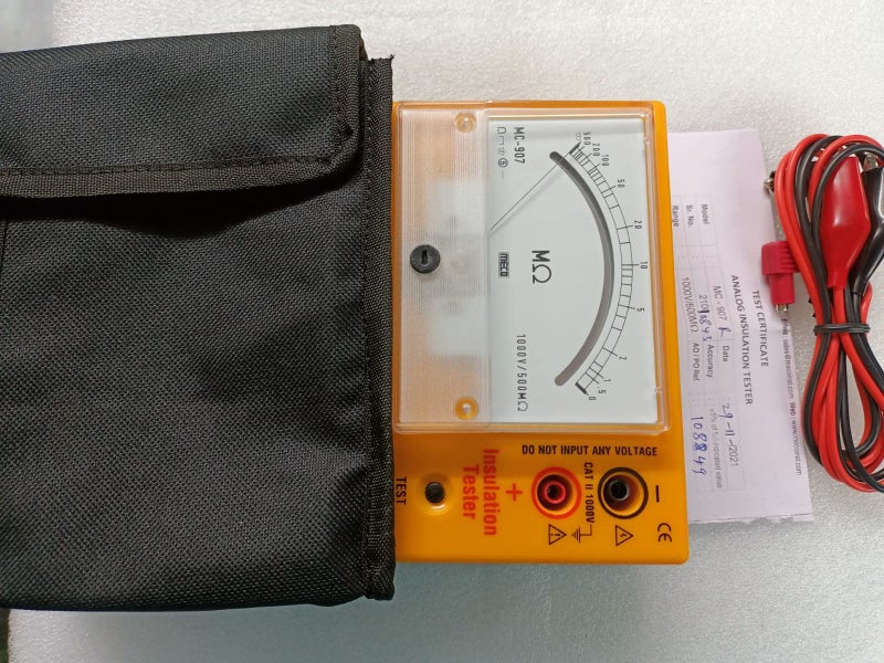 MECO ELEVERDE MECO Analog Insulation Tester,Yellow - Image 5