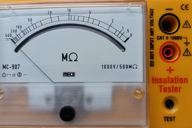 MECO ELEVERDE MECO Analog Insulation Tester,Yellow - Image 1
