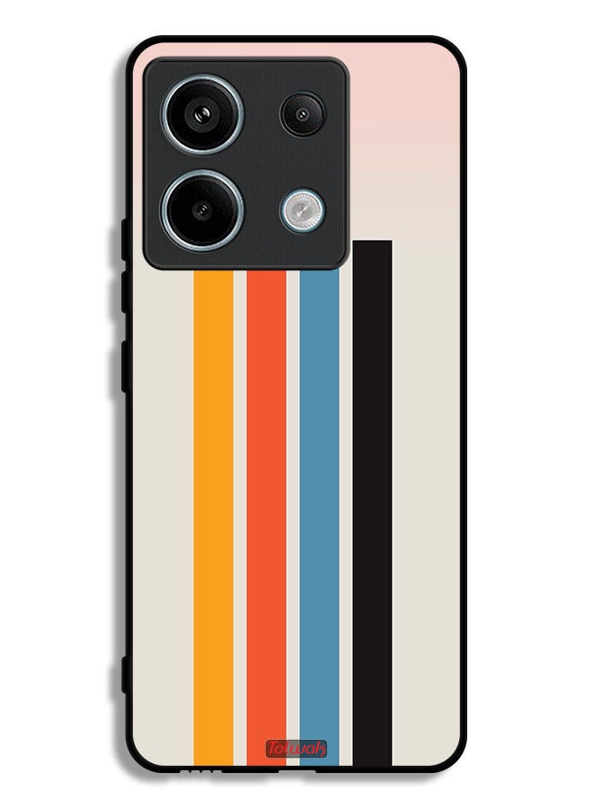 Tolwak Xiaomi Redmi Note 13 Pro Protective Case Cover Straight Lines Pattern - Image 1