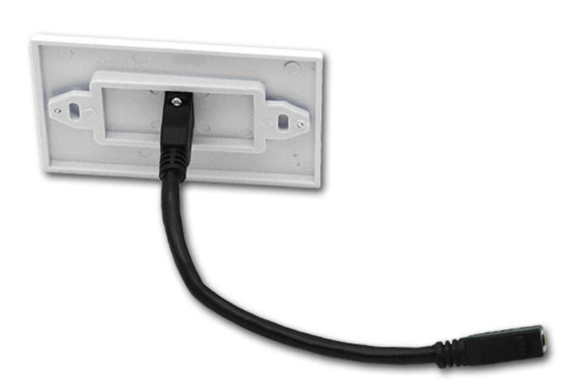 Halokny HDMI Wall Plate, 1 Port 4K HDMI Wall Plate, with 6Inch HDMI Female to Female Pigtail Cable Wall Plate (White) - Image 3