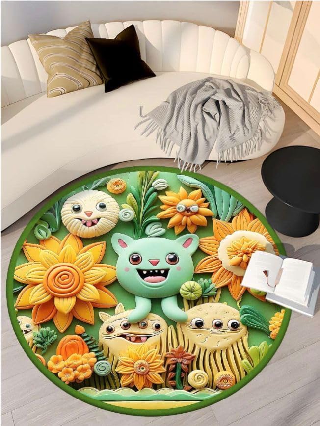 ZILOTY 3D VISUAL ANTISLIP SUPER ABSORBENT FLOOR MAT DIATOMACEOUS EARTH BATH MAT with 3D CARTOON PRINTED DESIGN EASY to CLEAN SOFT DIATOM MUD ENTRANCE BATHROOM MULTIDESING COLOR  - Image 1