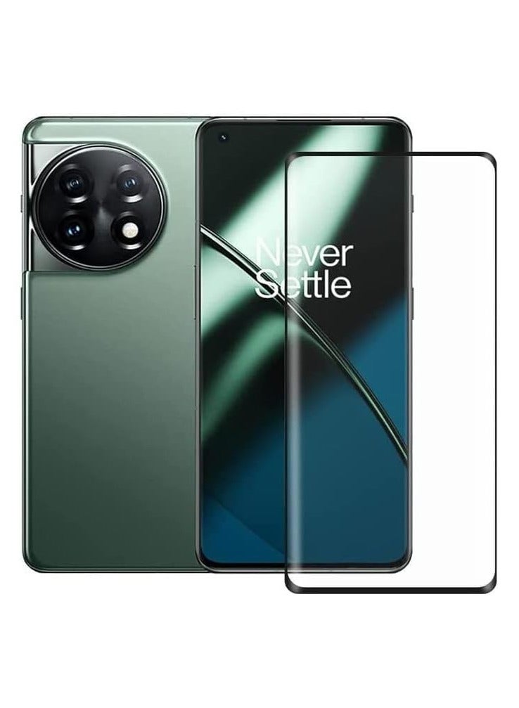 OnePlus 11 Screen Protector, Tempered Glass [Full Adhesive][Full Coverage] [Bubble-Free] [Anti Scratch] HD Clear High Responsive Screen Protector for OnePlus 11 5G Full Glue 5D Black - Image 1