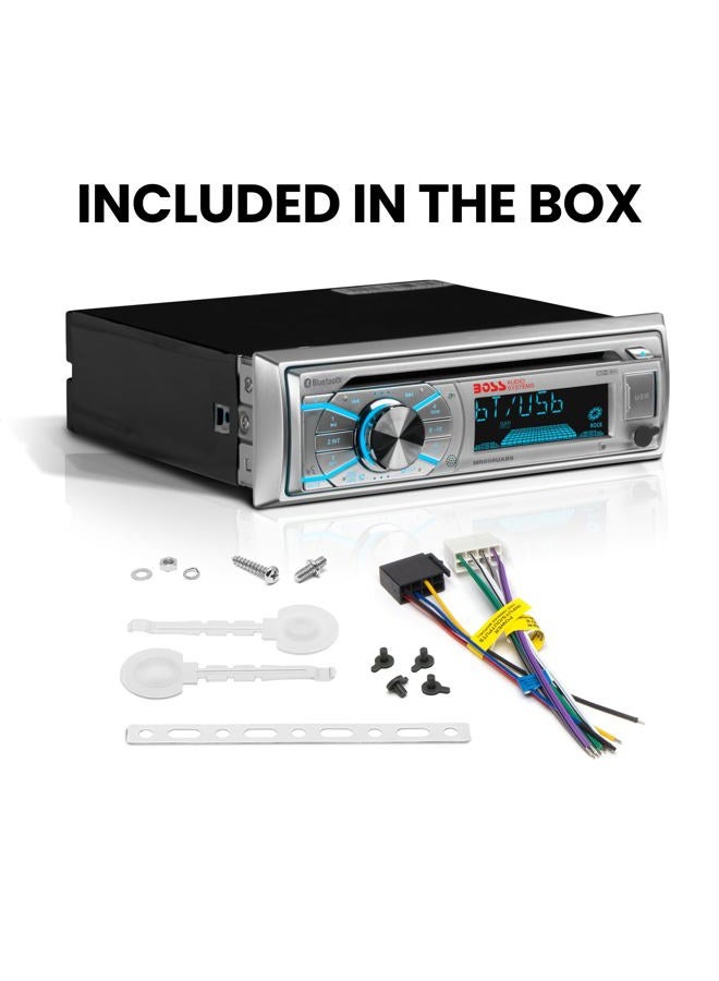 Boss Audio Systems MR508UABS Marine Boat Stereo – Single Din, Bluetooth, CD DVD Player, AM/FM Radio Receiver, Wireless Remote Control, USB - Image 5