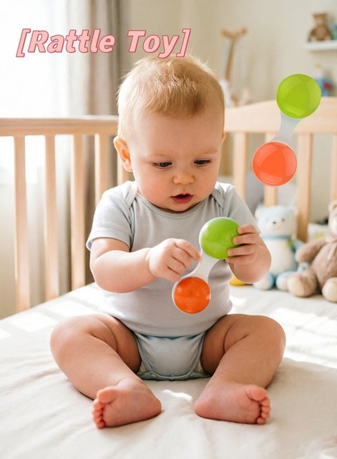 Baby Newborn Toys Rattle ‘n Rock Maracas of Soft Musical Instruments for Babies 3+ Months