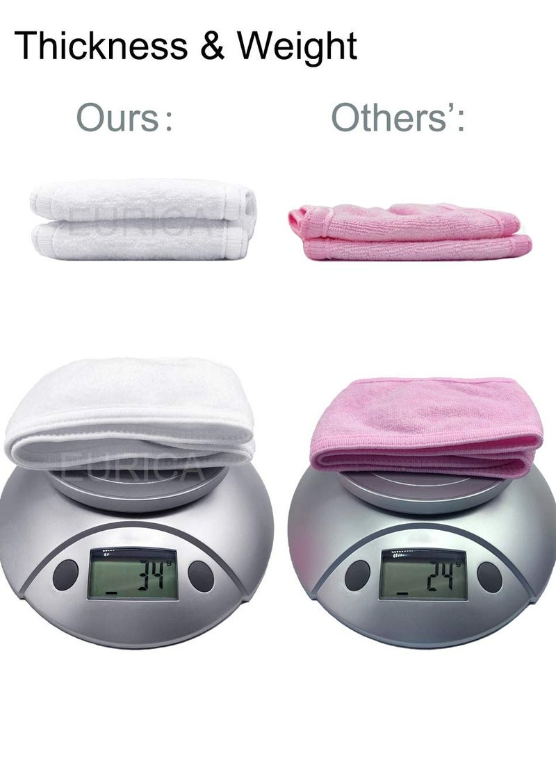 EUICAE Hair Wrap Headband, 6 Pack White - Spa Headband For Face Wash Facial Treatment, Non-Slip Stretchable Washable Makeup Headband For Hair Towel Wrap, Fits All, Workout, Yoga, Gym, Salon, Home Use - Image 3