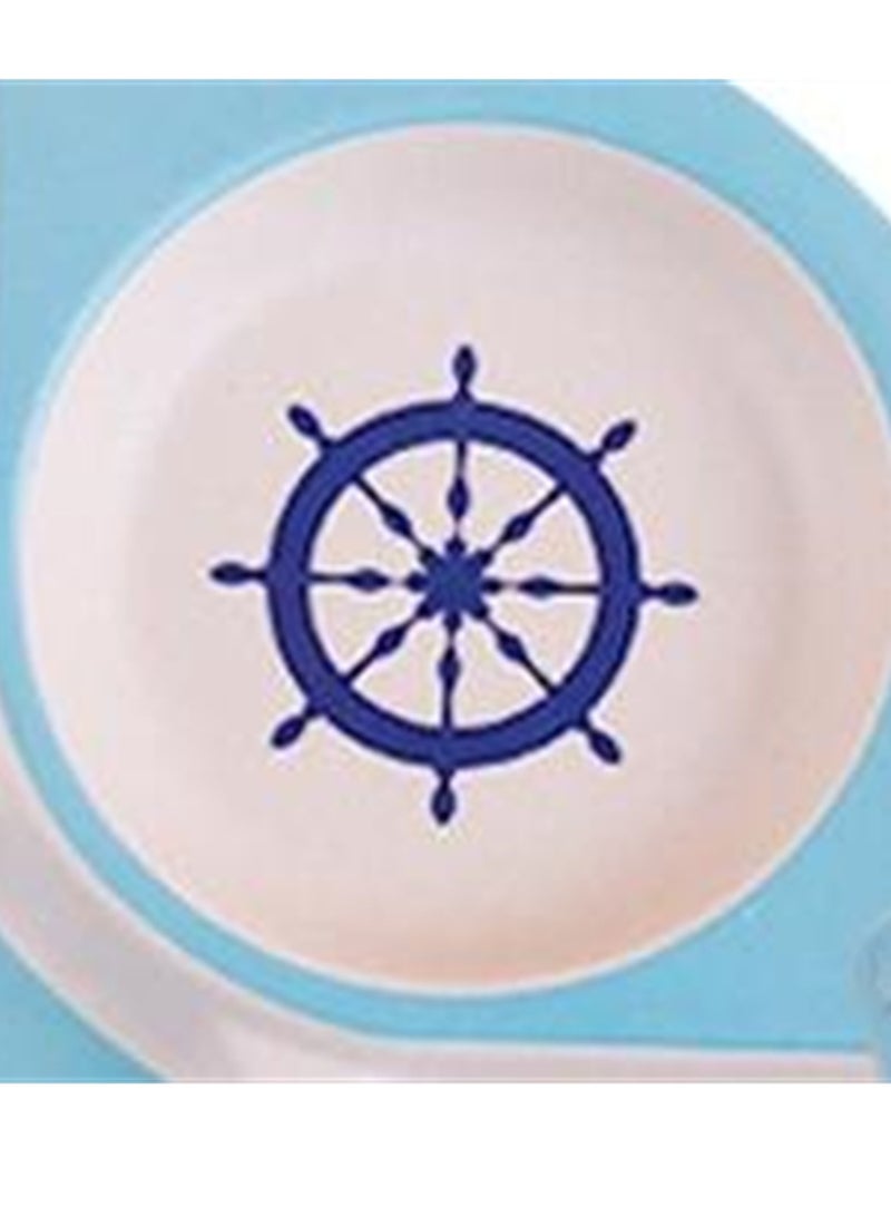 Tableware set bamboo fiber divided plate cute baby baby eating cartoon bowl divided food supplement tableware - Image 4