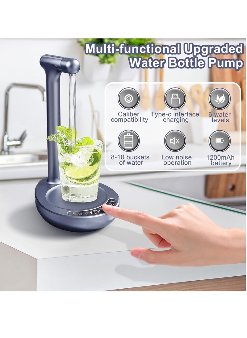 Necomi Desktop Water Pump, Electric Water Pump, Dispenser Electric Touch Screen Wireless Portabl Charging Table Bedside Water Pump for Home Office Camping  - Image 2