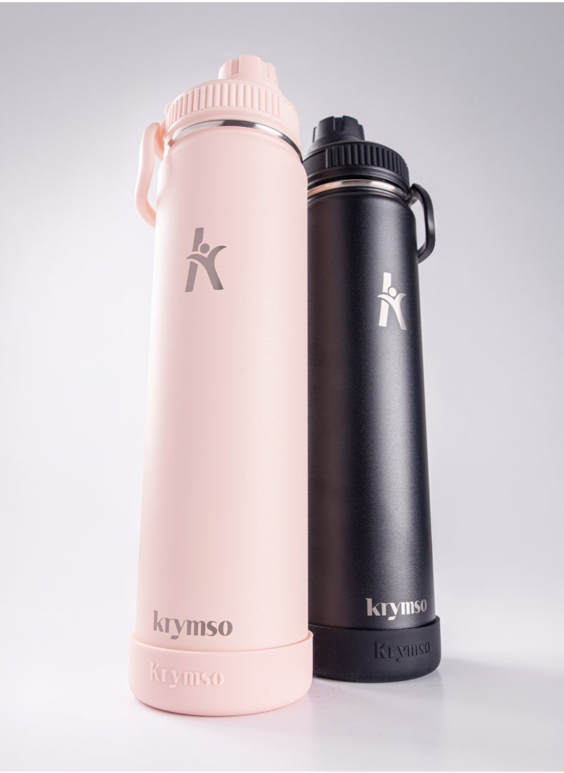 KRYMSO KRYMSO, 750ml Stainless Steel Water Bottle, Double Wall Insulated Water Bottle, Leak Proof, BPA Free, Silicone Boot, Thermos Bottle, Cold Hot Bottle for Kids, School, Gym  - Image 5