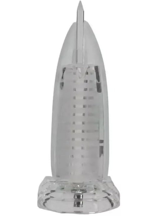 Day To Day Decorative Transparent Crystal Burj Al Arab 3D Replica Model - 17cm - Image 2