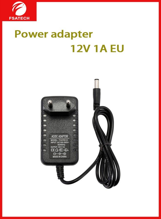 FSATECH 12V 1A 12W AC to DC Adapter Power Supply Converter EU TYPE AC ...