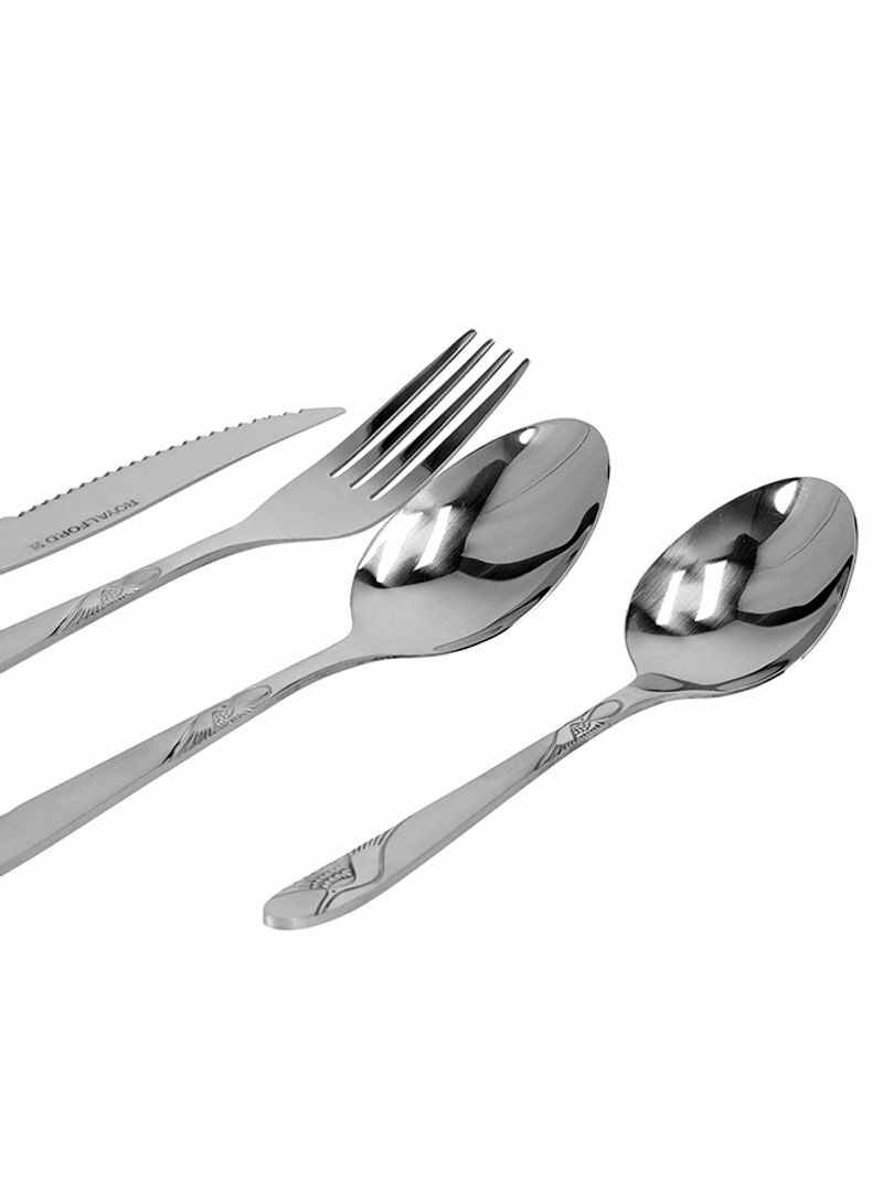Royalford 25-Piece Stainless Steel Cutlery Set Silver - Image 4