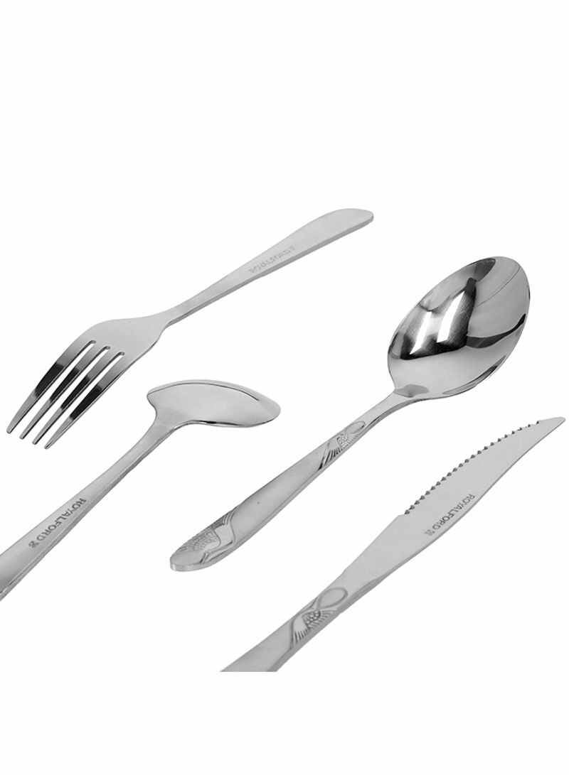 Royalford 25-Piece Stainless Steel Cutlery Set Silver - Image 3