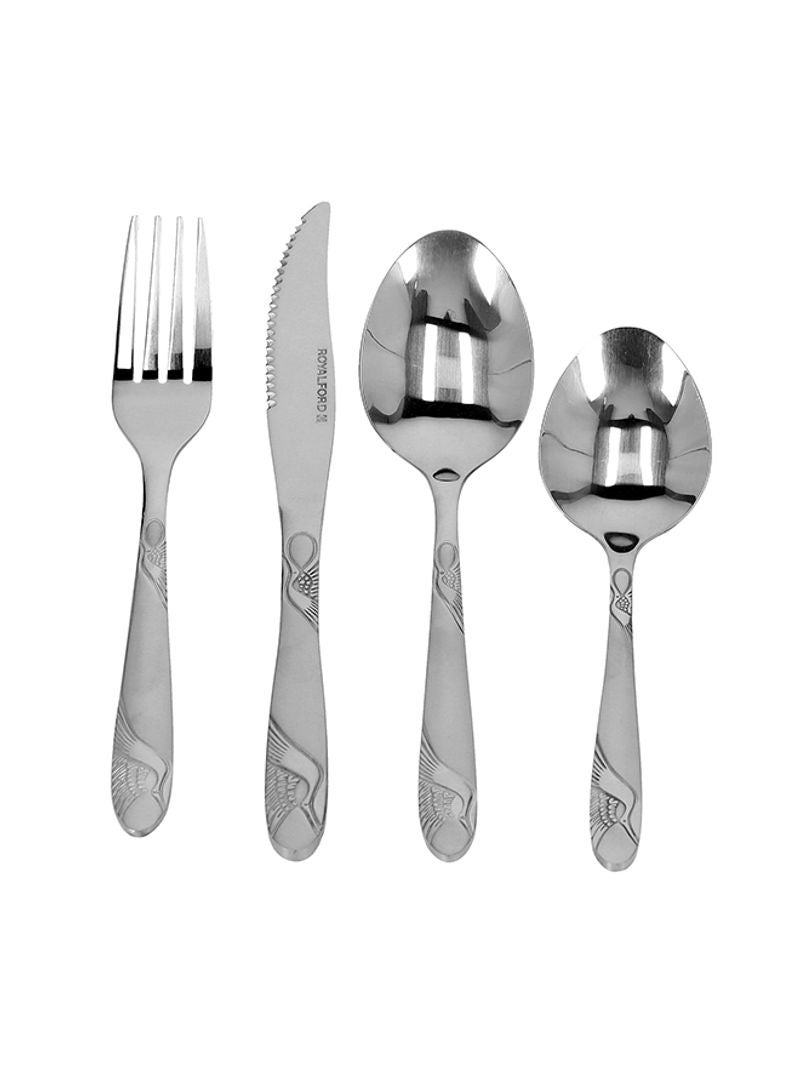 Royalford 25-Piece Stainless Steel Cutlery Set Silver - Image 5