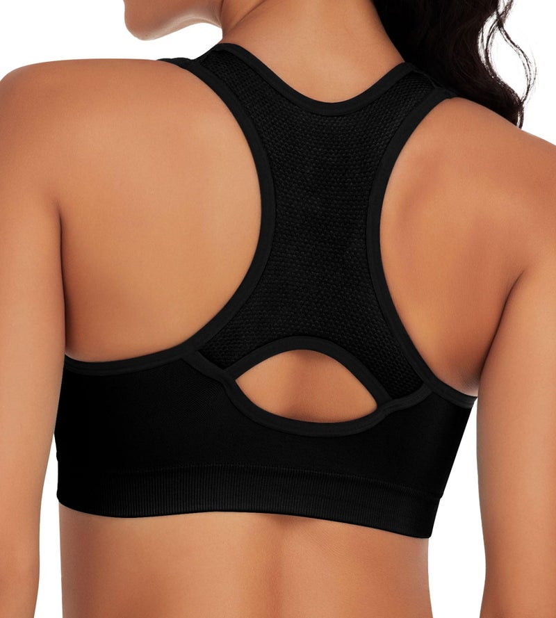 MIRITY Women Racerback Sports Bras - High Impact Workout Gym Activewear Bra - Image 3