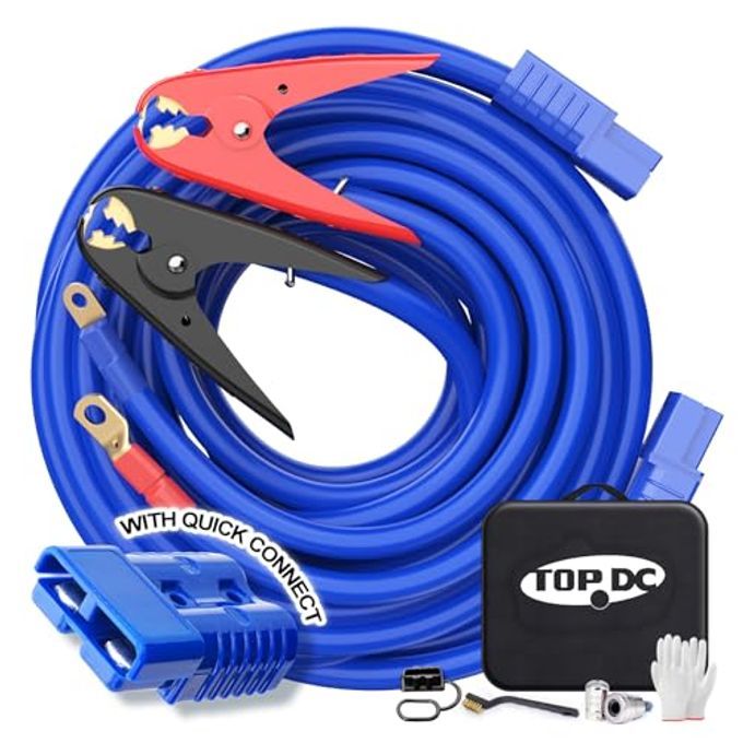 Jumper Cables1 Gauge 25 Feet 800A Booster Cables With Ullisted Clamps Heavy Duty Automotive Quick Connect Booster Cables For Car Suv And Trucks With Carry Bag