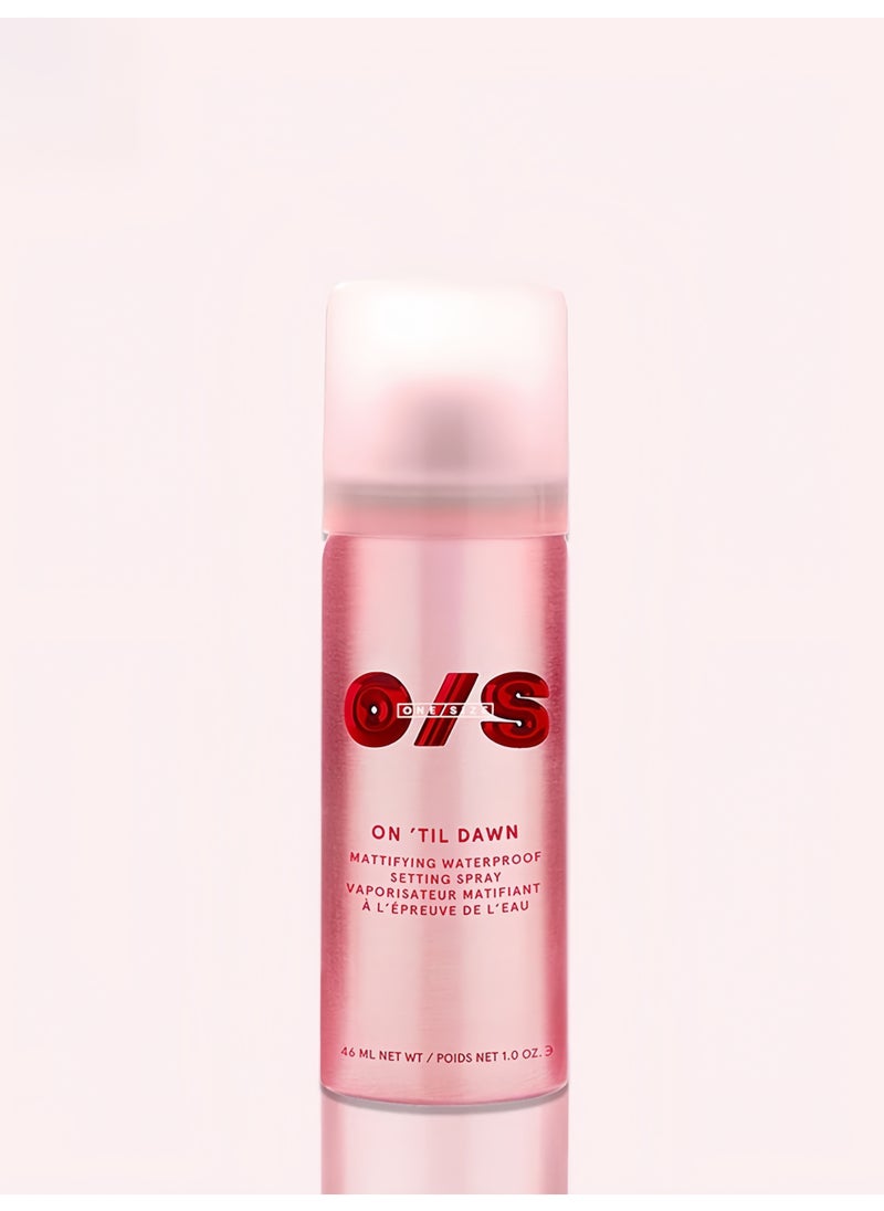 One size On 'Til Dawn Matte Setting Spray, Long-Lasting Waterproof Matte Finish, with Green Tea & Witch Hazel - Oil Control, Travel Size 1.0 oz / 46 ml  - Image 1