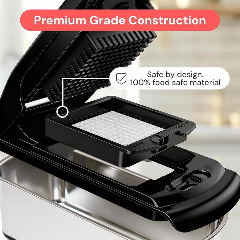 Fullstar The Original Pro Chopper - Vegetable Chopper and Spiralizer, Food Chopper with Container, Fruit Slicer, Kitchen Gadgets & Accessories, Home Essentials (4 in 1, Stainless Steel) - Image 5