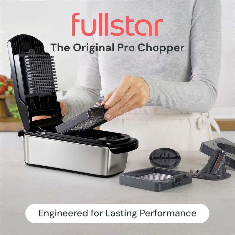Fullstar The Original Pro Chopper - Vegetable Chopper and Spiralizer, Food Chopper with Container, Fruit Slicer, Kitchen Gadgets & Accessories, Home Essentials (4 in 1, Stainless Steel) - Image 2