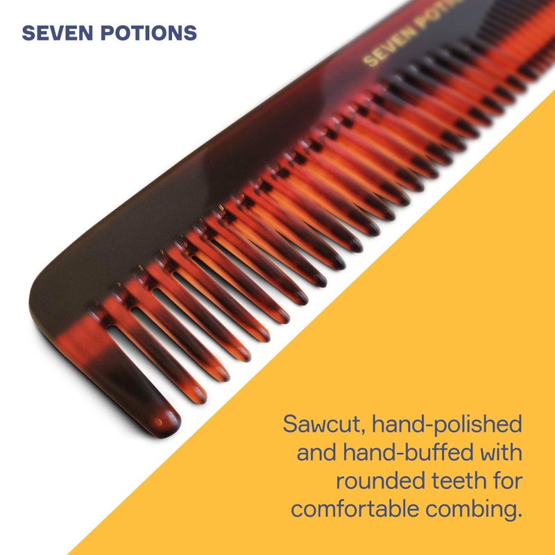 Seven Potions Beard Comb For Men 5.7 inch Fine and Coarse Tooth For Hair Beard And Moustache Hand Made and Sawcut (Beard Comb B1) - Image 3