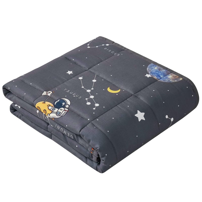 anfie Weighted Blanket for Kids40x60 10lbsWeighted Blanket Cooling Blanket for SleepingThrow Size Breathable Blanket with Premium Glass BeadSpace Grey