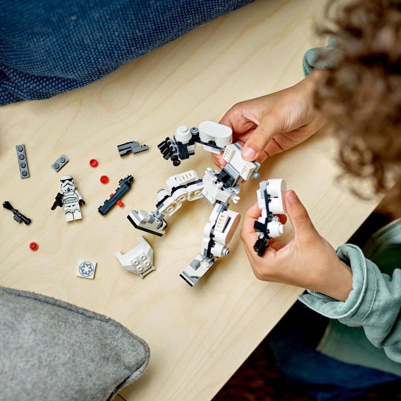 LEGO 75370 Star Wars Stormtrooper Mech Set, Buildable Action Figure Model with Jointed Parts, Minifigure Cockpit and Large Stud-Shooter, Collectible Toy for Kids Aged 6 and Up - Image 5