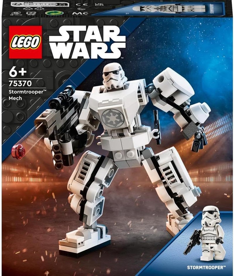 LEGO 75370 Star Wars Stormtrooper Mech Set, Buildable Action Figure Model with Jointed Parts, Minifigure Cockpit and Large Stud-Shooter, Collectible Toy for Kids Aged 6 and Up - Image 2
