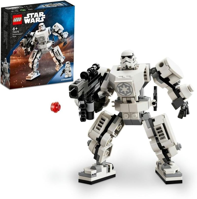 LEGO 75370 Star Wars Stormtrooper Mech Set, Buildable Action Figure Model with Jointed Parts, Minifigure Cockpit and Large Stud-Shooter, Collectible Toy for Kids Aged 6 and Up - Image 1
