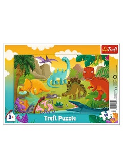 Trefl Trefl 15 Piece Jigsaw Puzzle Frame Dinosaurs Print, DIY Puzzle, Creative Fun, Classic Puzzle for Adults and Children from 3 Years Old  - Image 1