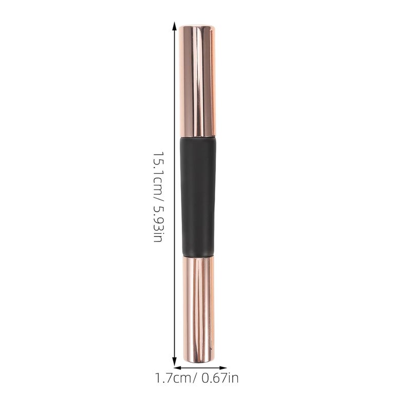 Double End Makeup Brush 2pcs Silicone Lip Applicator with Cap Double Headed Concealer Applicator Portable Reusable Lipstick Brush for Travel and Festival Makeup - Image 2