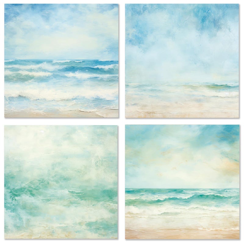 WLXTREE Ocean Sea Waves Scrapbook Paper - 6Ã—6 Premium Color Pages With 24 Single-Sided Sheets for Scrapbooking Supplies Paper Crafts Home Decoration Card Making Journaling Background Decorative - Image 5