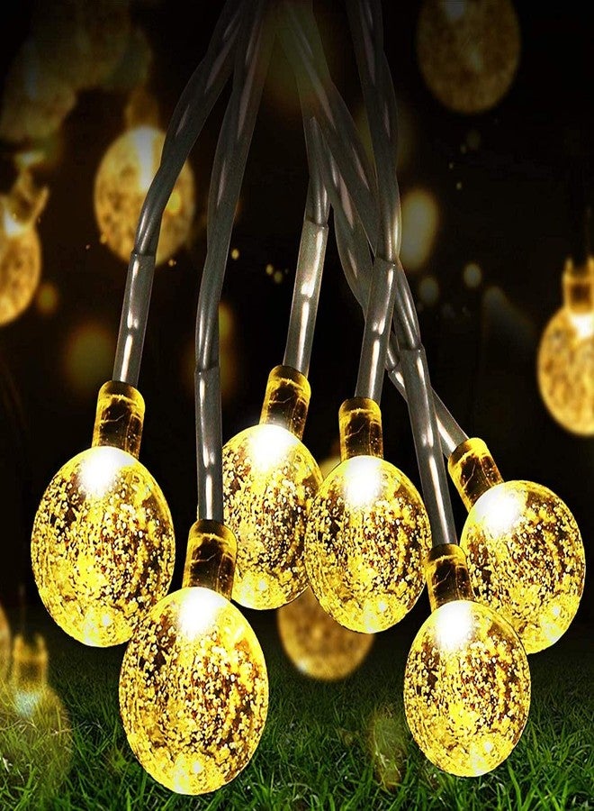 MIRADH 3 Metre 14 Bulb Globe Crytal String Light for Decoration, Diwali Lights for Decoration for Home Plug Powered, Warm White - Image 5