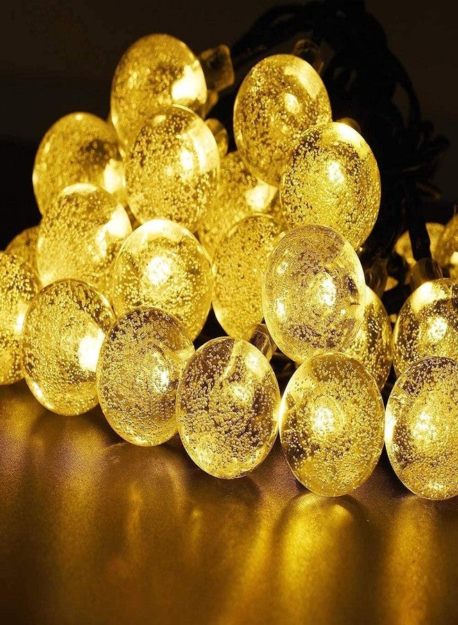 MIRADH 3 Metre 14 Bulb Globe Crytal String Light for Decoration, Diwali Lights for Decoration for Home Plug Powered, Warm White - Image 1