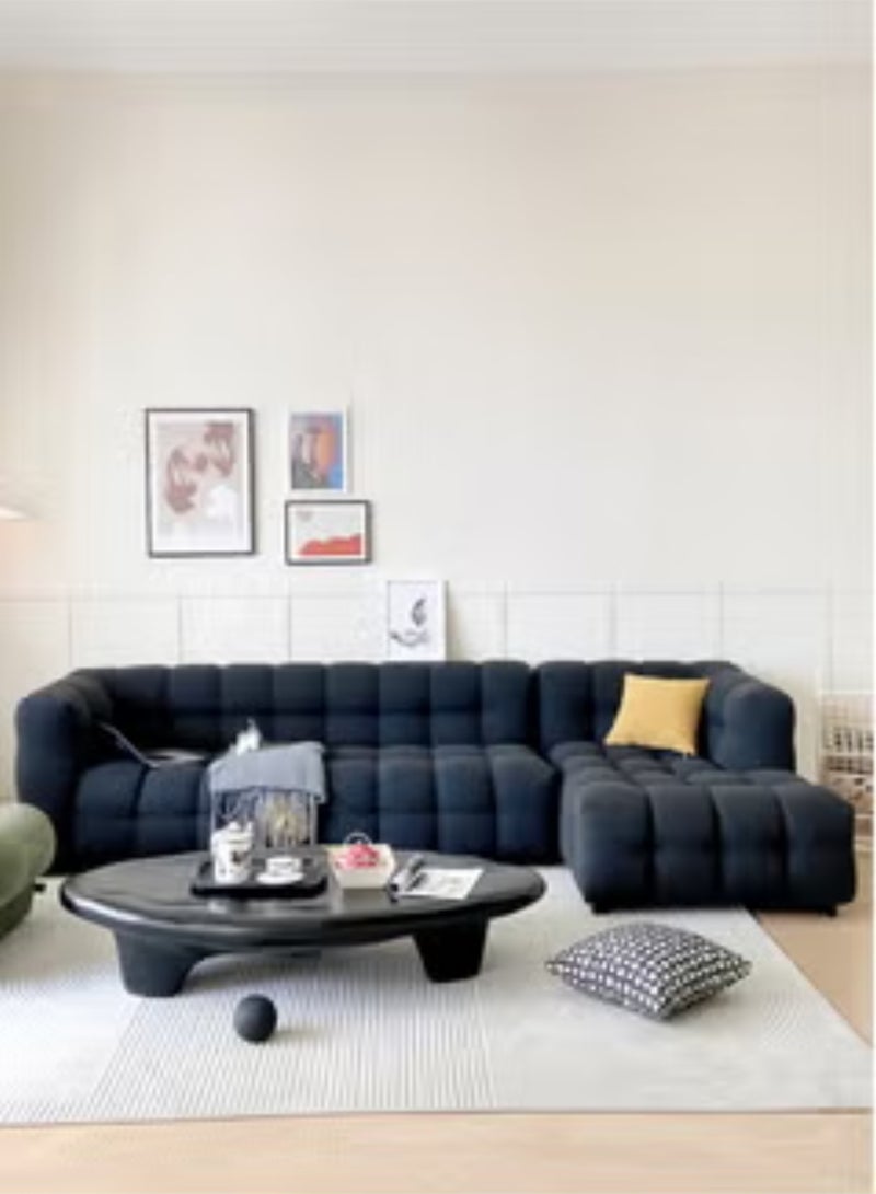 KARNAK Karnak Rayah Fleece Fabric Overstuffed Multifunction L-shaped Sofa Chair Set - BLACK (300cm)  - Image 5