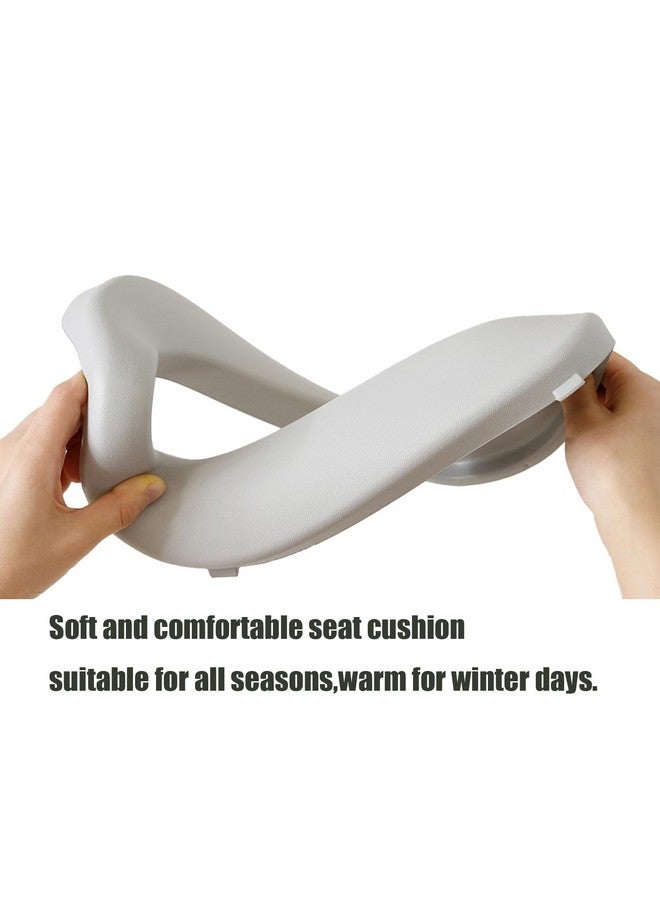 Bebamour Potty Training Toilet 3 in 1 Multi-Functional Potty Seat Detachable Baby Potty Step Stool Anti-Slip Stable Potty Training Toilet with 100 Pack Trash Bags for Baby Toddler Kids(Grey) - Image 2