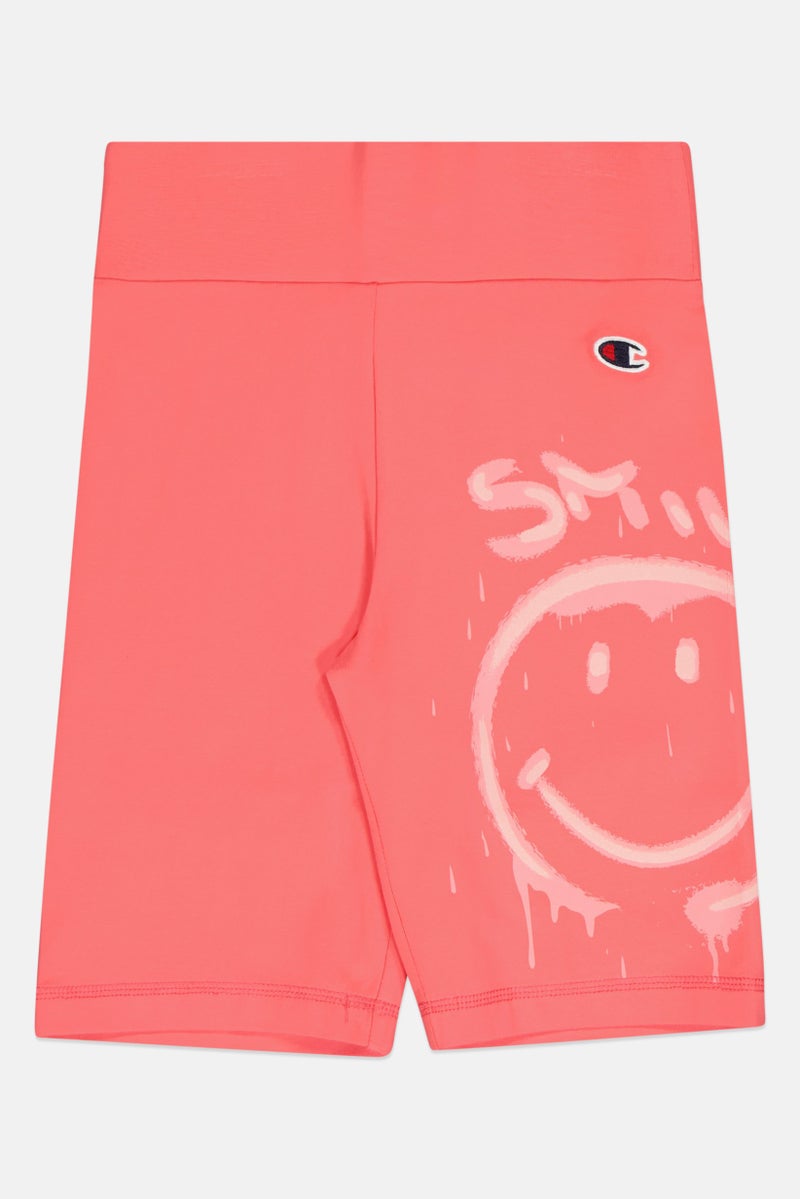 Champion x Smiley Women Sportswear Fit Biker Shorts, Blush Pink - Image 3