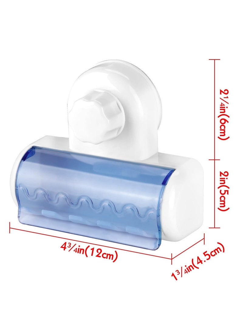 XiuWoo 2 PCS Toothbrush Holder Wall Mounted, 5 Slots Storage Organizer, Adhesive Hanger Rack for Shower Self, Dorm - Image 4