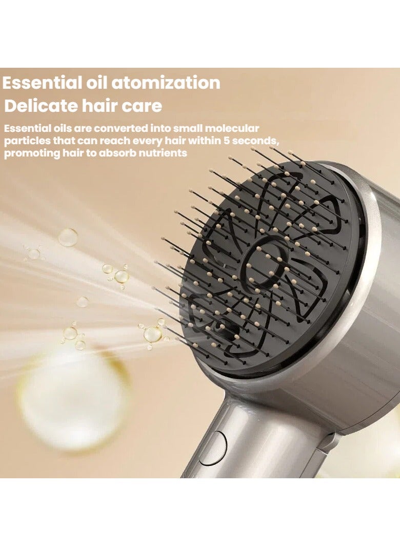 عام مشط تدليك كهربائي منزلي لرعاية فروة الرأس، مزوّد بنظام حقن للسيروم، مشط لرعاية الشعر وتغذيته، مع تقنية الاتومايزر لتحفيز نمو الشعر. - Image 2