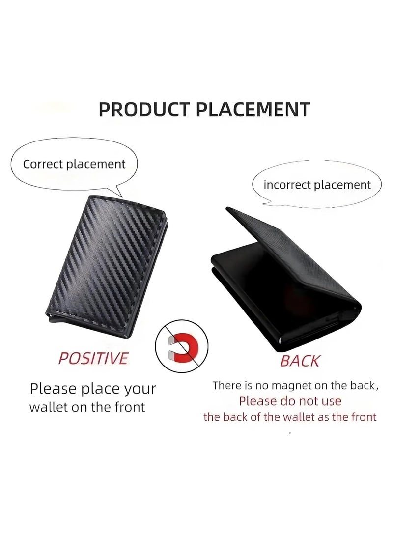 RATSAW Wallets for Men RFID Card Holder Smart Wallet for Men Mens Leather Wallet Minimalism Leather Slim Wallet with Banknote Pockets Coin Compartment  - Image 4